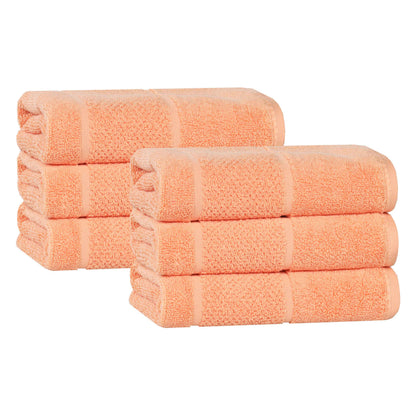 Superior "Mile" Smart Twist Viscose Cotton Blend Set of 6 Hand Towels
