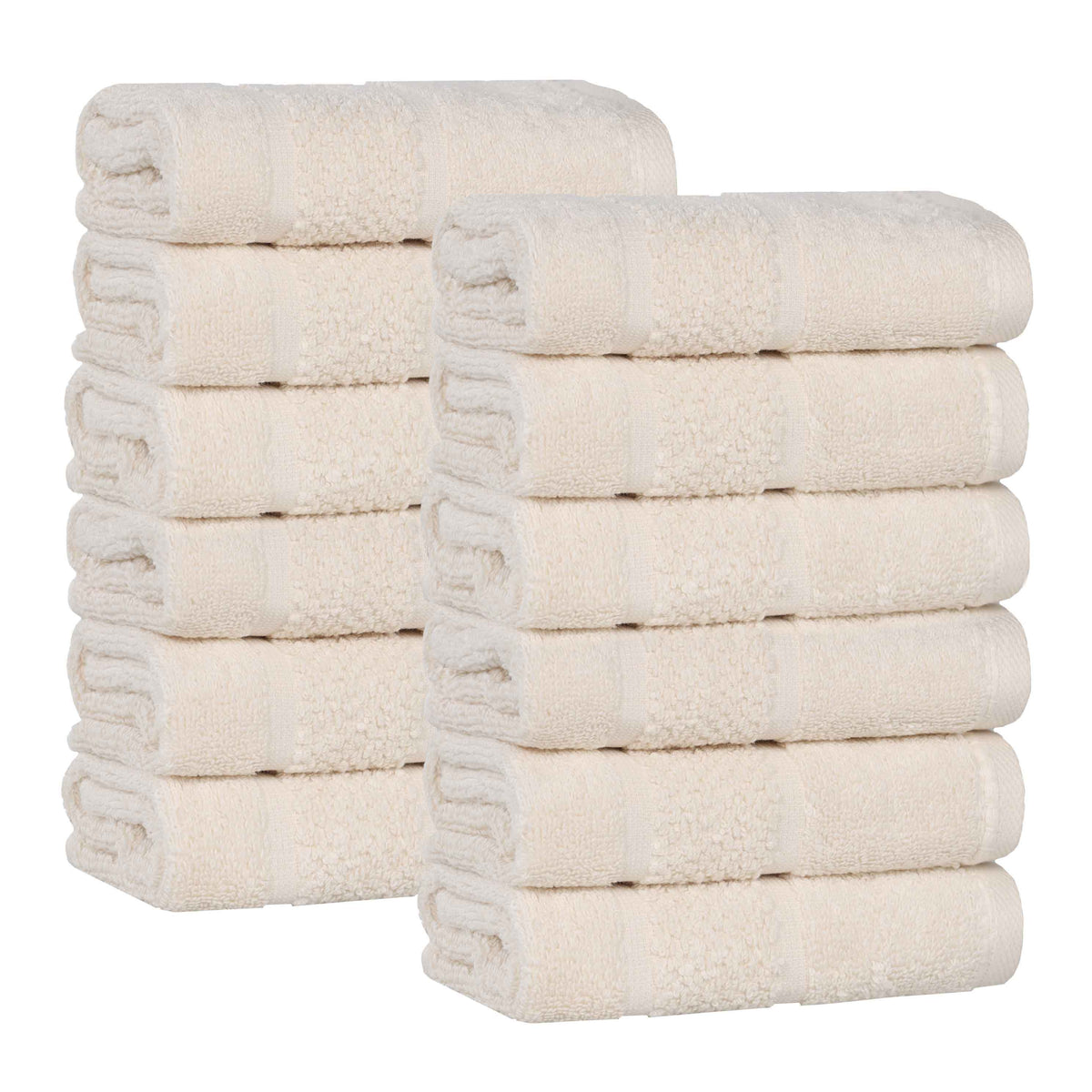 Superior "Mile" Smart Twist Viscose Cotton Blend Set of 12 Face Towels