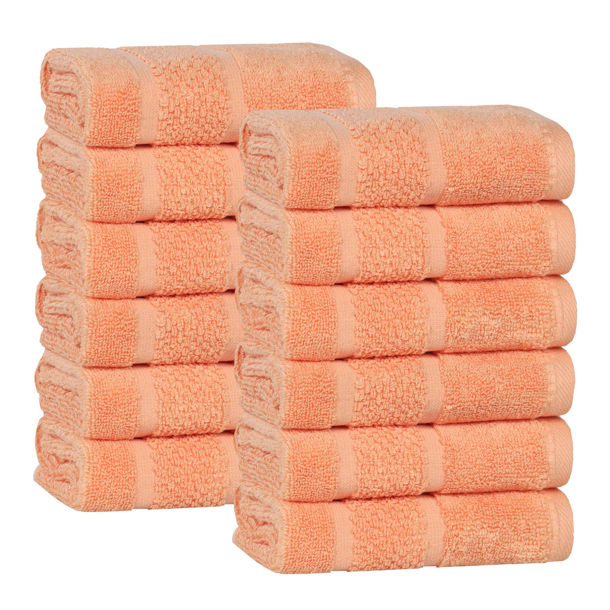 Superior "Mile" Smart Twist Viscose Cotton Blend Set of 12 Face Towels