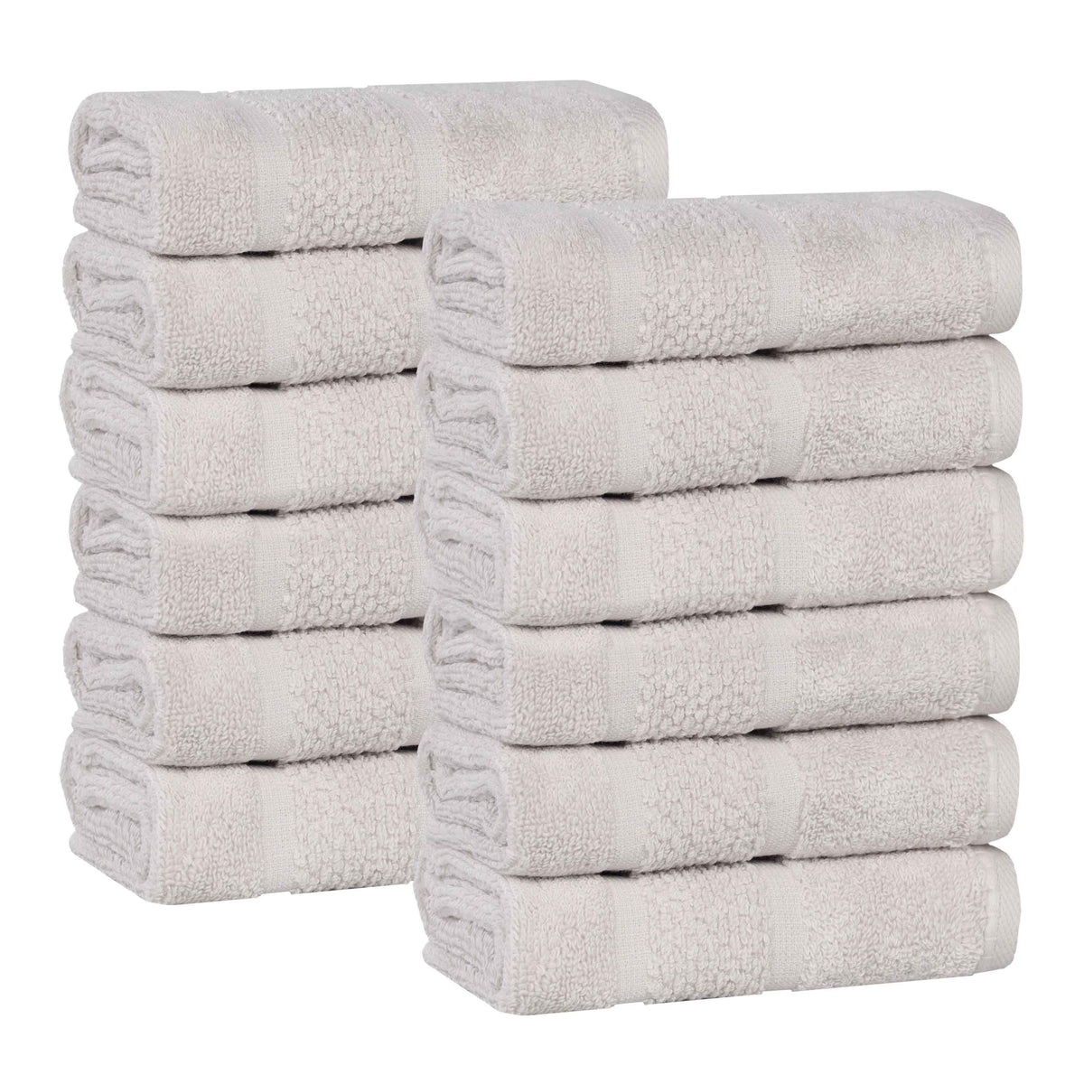 Superior "Mile" Smart Twist Viscose Cotton Blend Set of 12 Face Towels