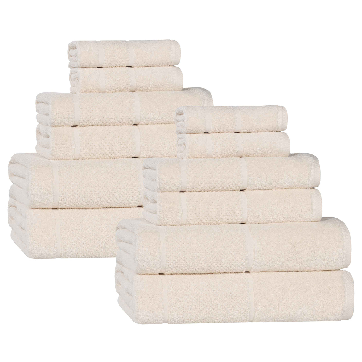 Superior "Mile" Smart Twist Viscose Cotton Blend 12-Piece Towel Set