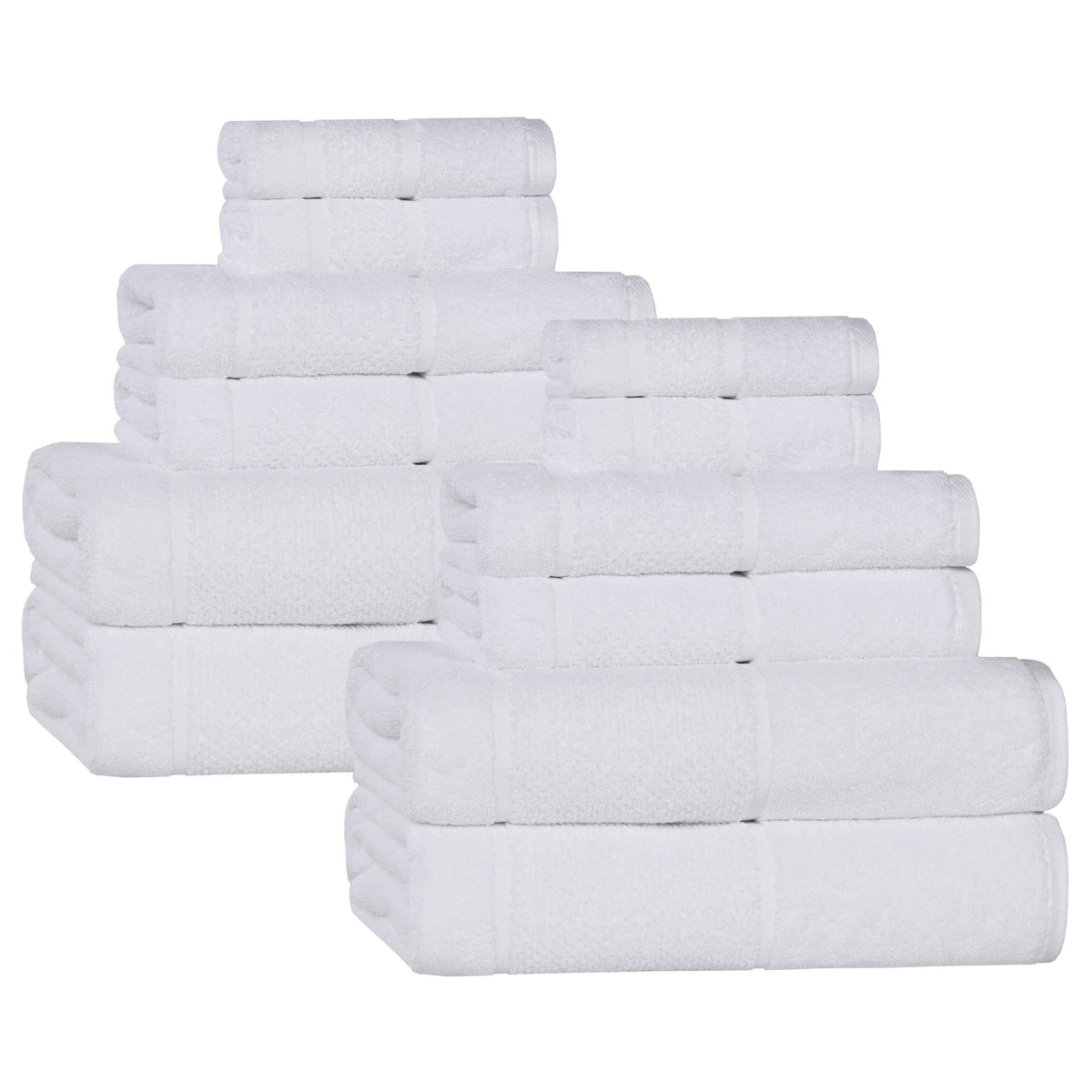 Superior "Mile" Smart Twist Viscose Cotton Blend 12-Piece Towel Set