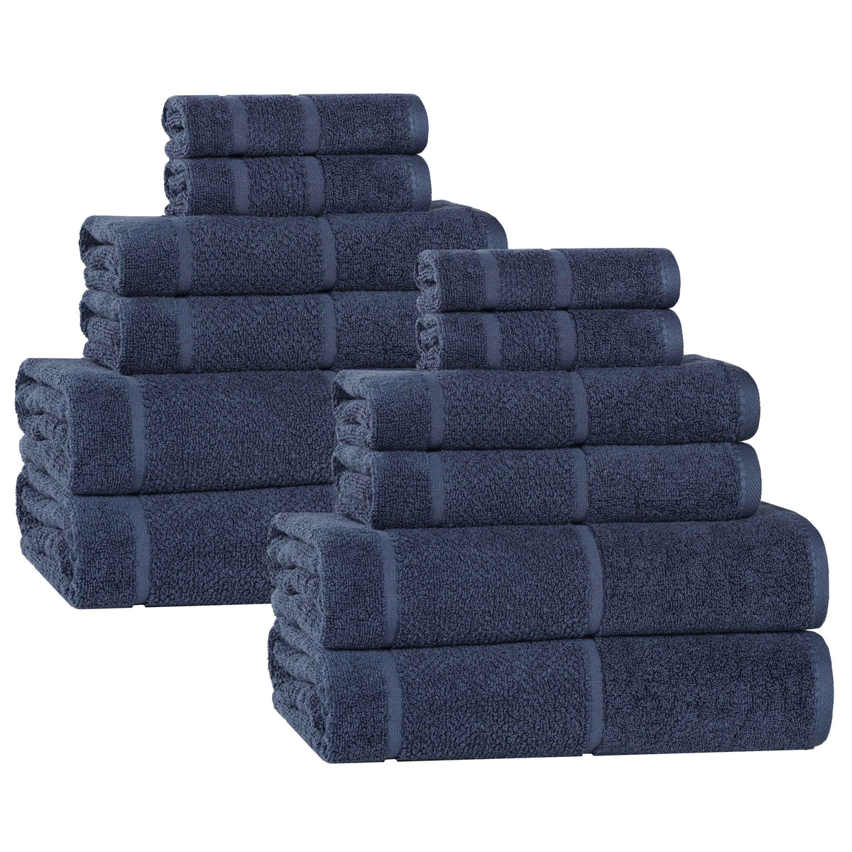 Superior "Mile" Smart Twist Viscose Cotton Blend 12-Piece Towel Set