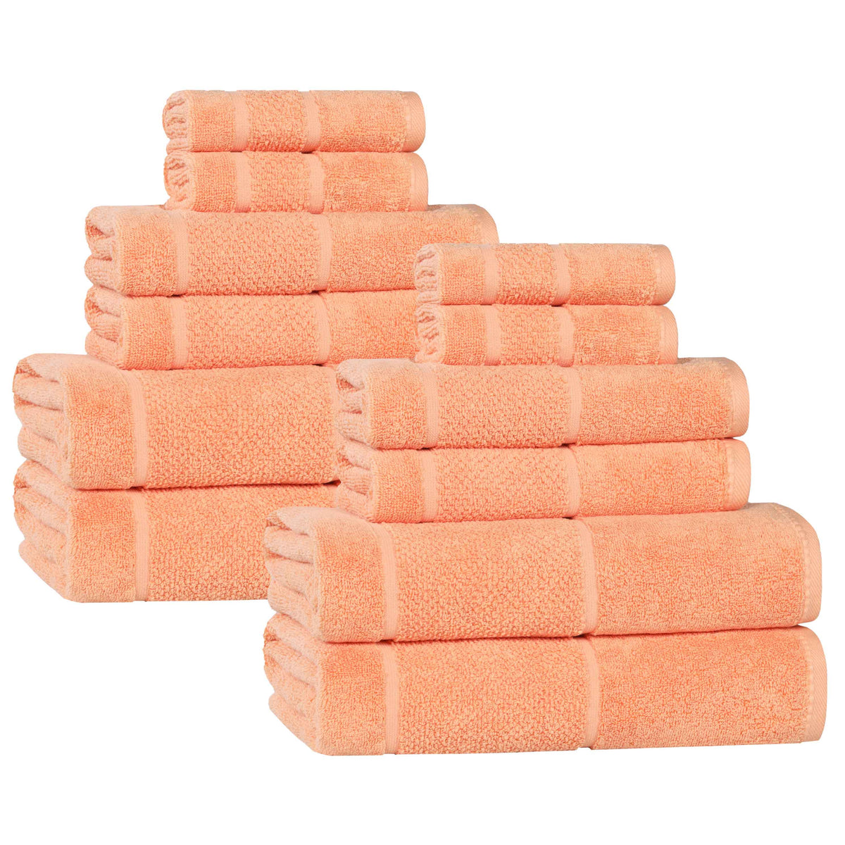 Superior "Mile" Smart Twist Viscose Cotton Blend 12-Piece Towel Set