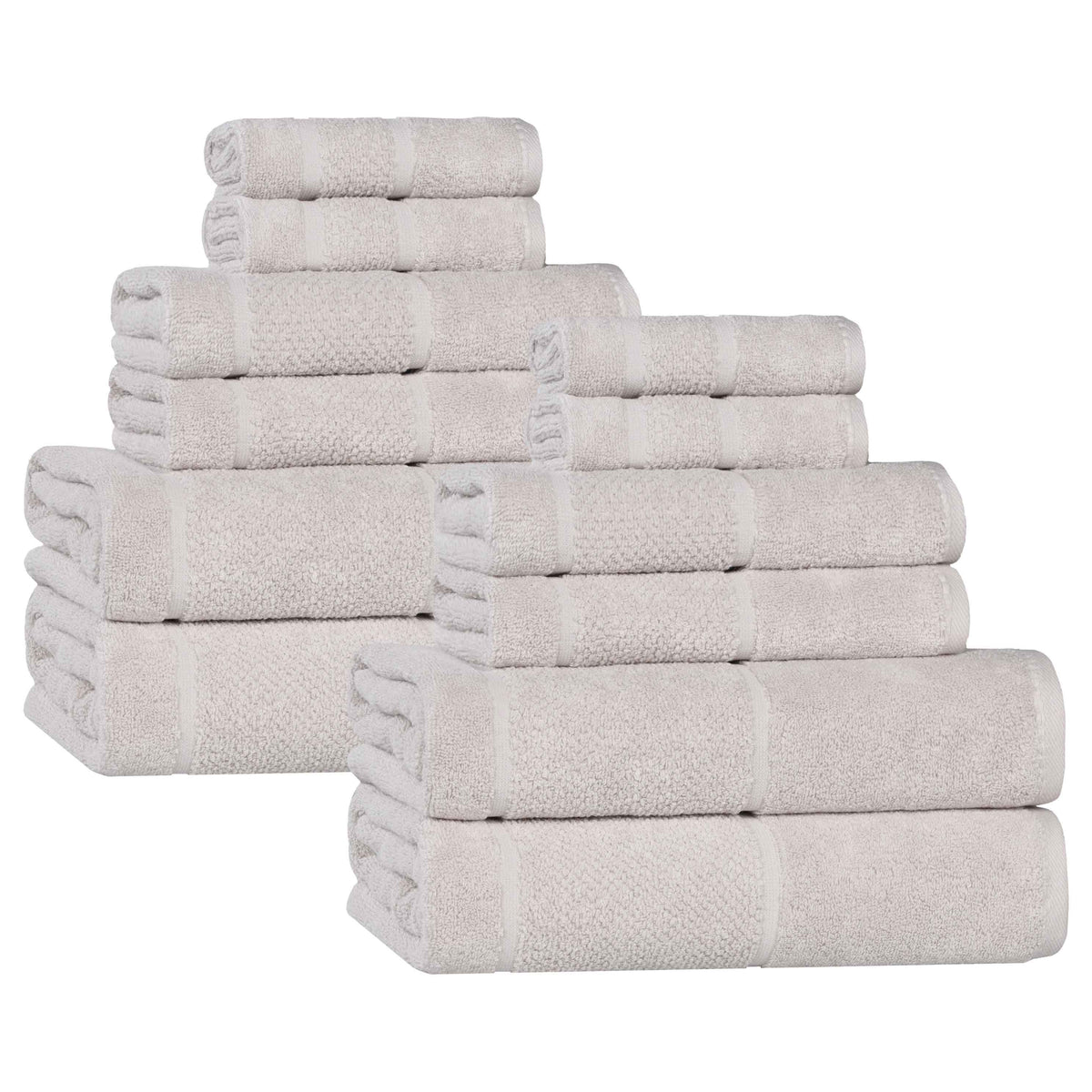 Superior "Mile" Smart Twist Viscose Cotton Blend 12-Piece Towel Set