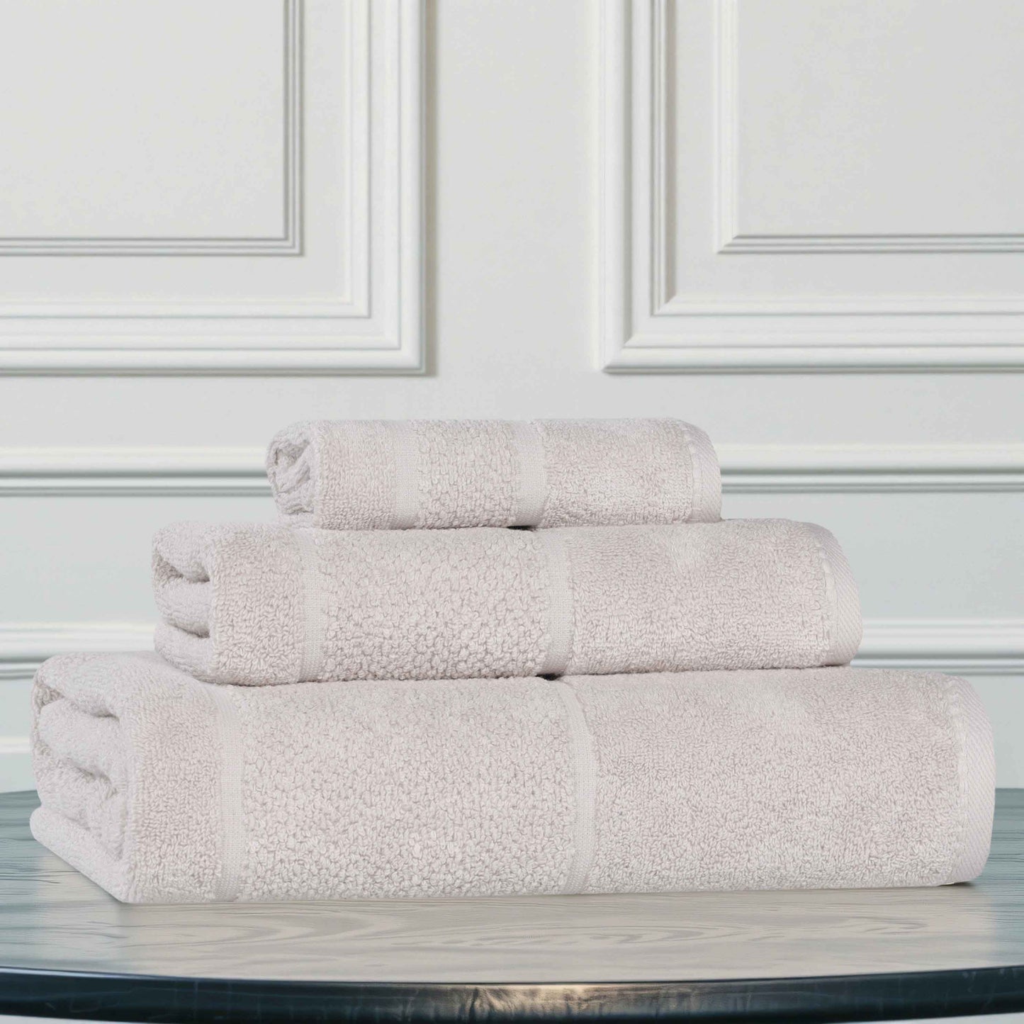 Superior "Mile" Smart Twist Viscose Cotton Blend 3-Piece Towel Set