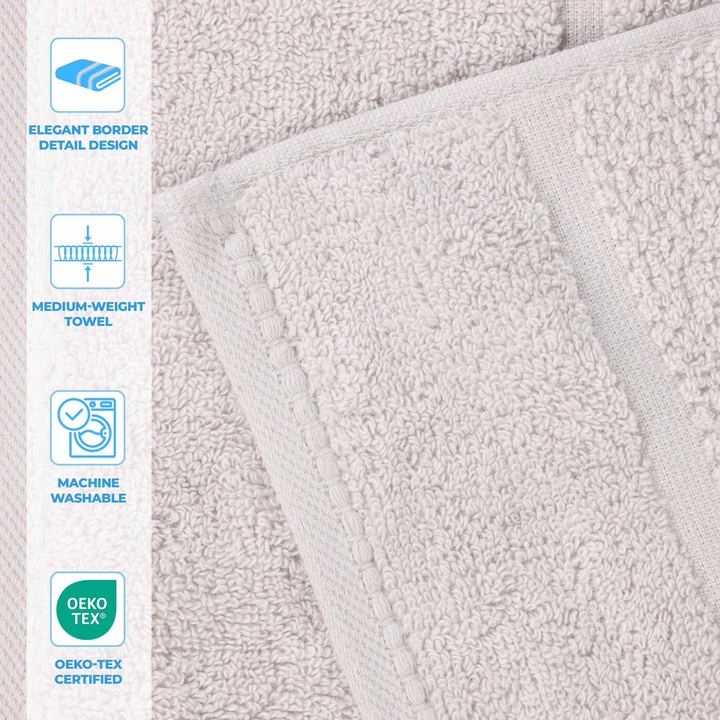 Superior "Mile" Smart Twist Viscose Cotton Blend 3-Piece Towel Set