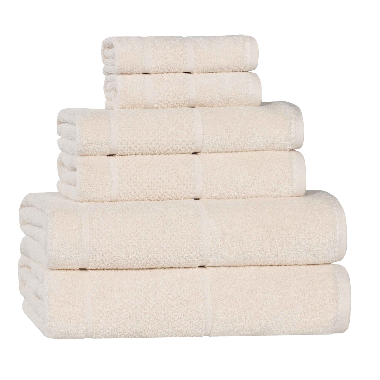 Superior "Mile" Smart Twist Viscose Cotton Blend 6-Piece Towel Set