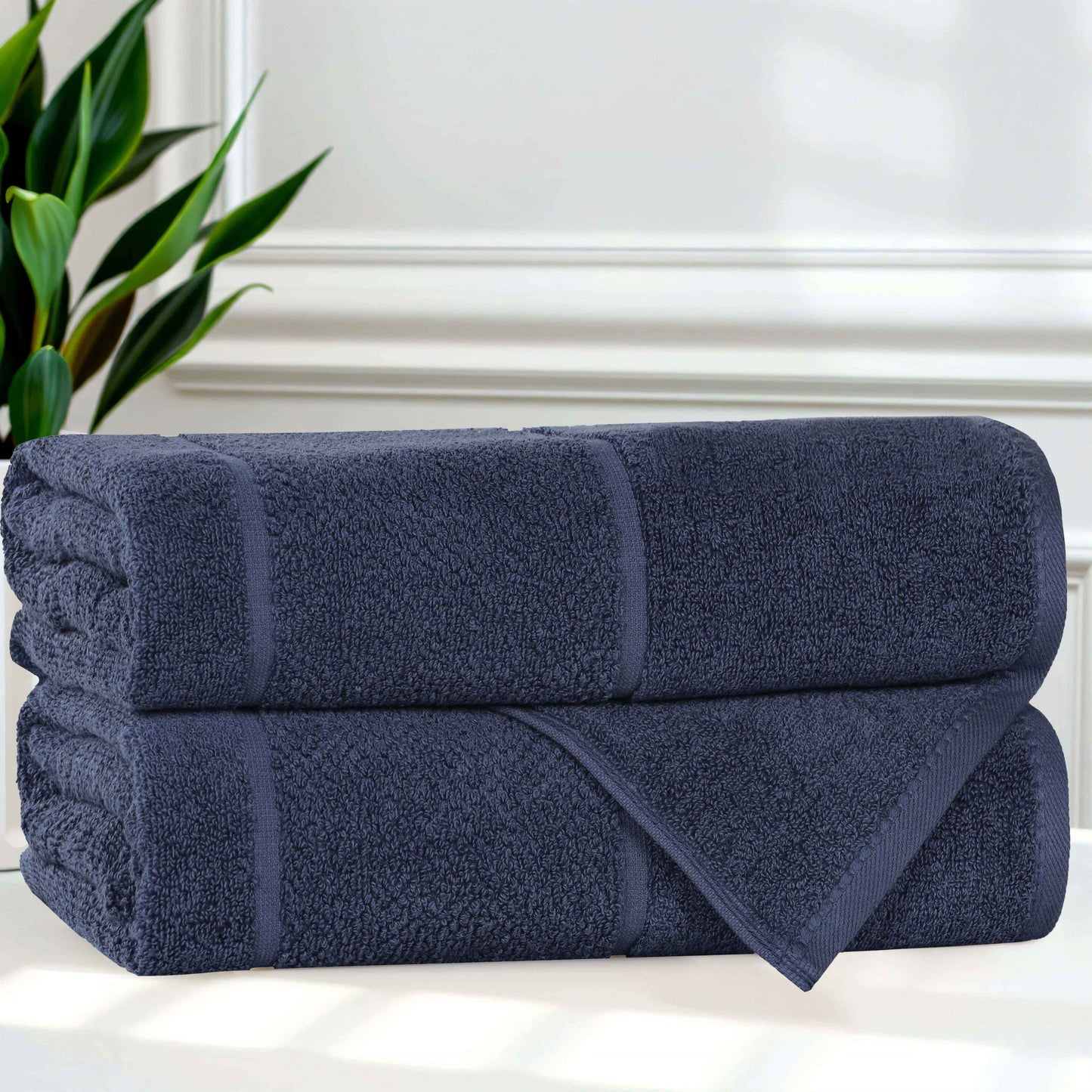 Superior "Mile" Smart Twist Viscose Cotton Blend Set of 2 Bath Towels