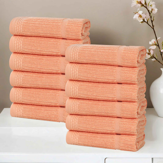 Superior "Milo" Smart Twist Viscose Cotton Blend Set of 12 Face Towels