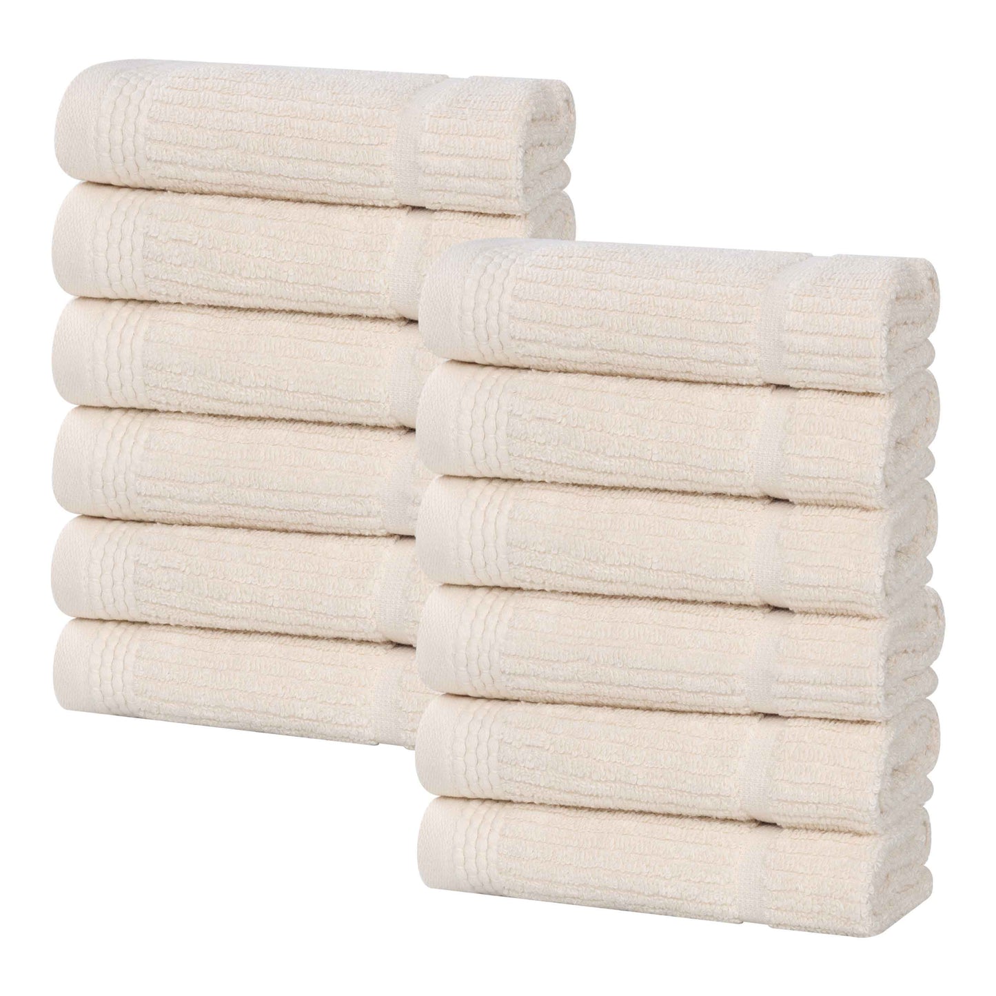 Superior "Milo" Smart Twist Viscose Cotton Blend Set of 12 Face Towels
