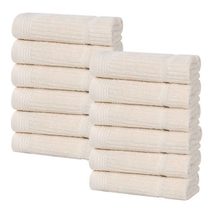 Superior "Milo" Smart Twist Viscose Cotton Blend Set of 12 Face Towels