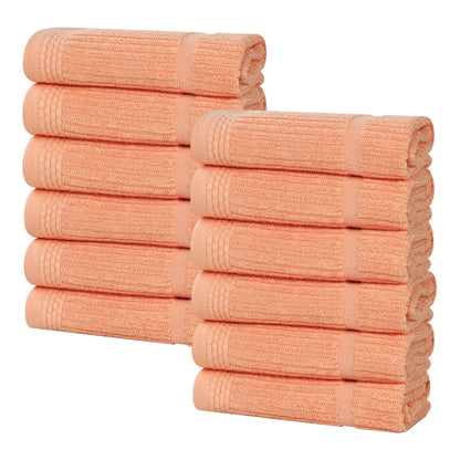 Superior "Milo" Smart Twist Viscose Cotton Blend Set of 12 Face Towels