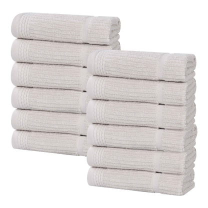 Superior "Milo" Smart Twist Viscose Cotton Blend Set of 12 Face Towels