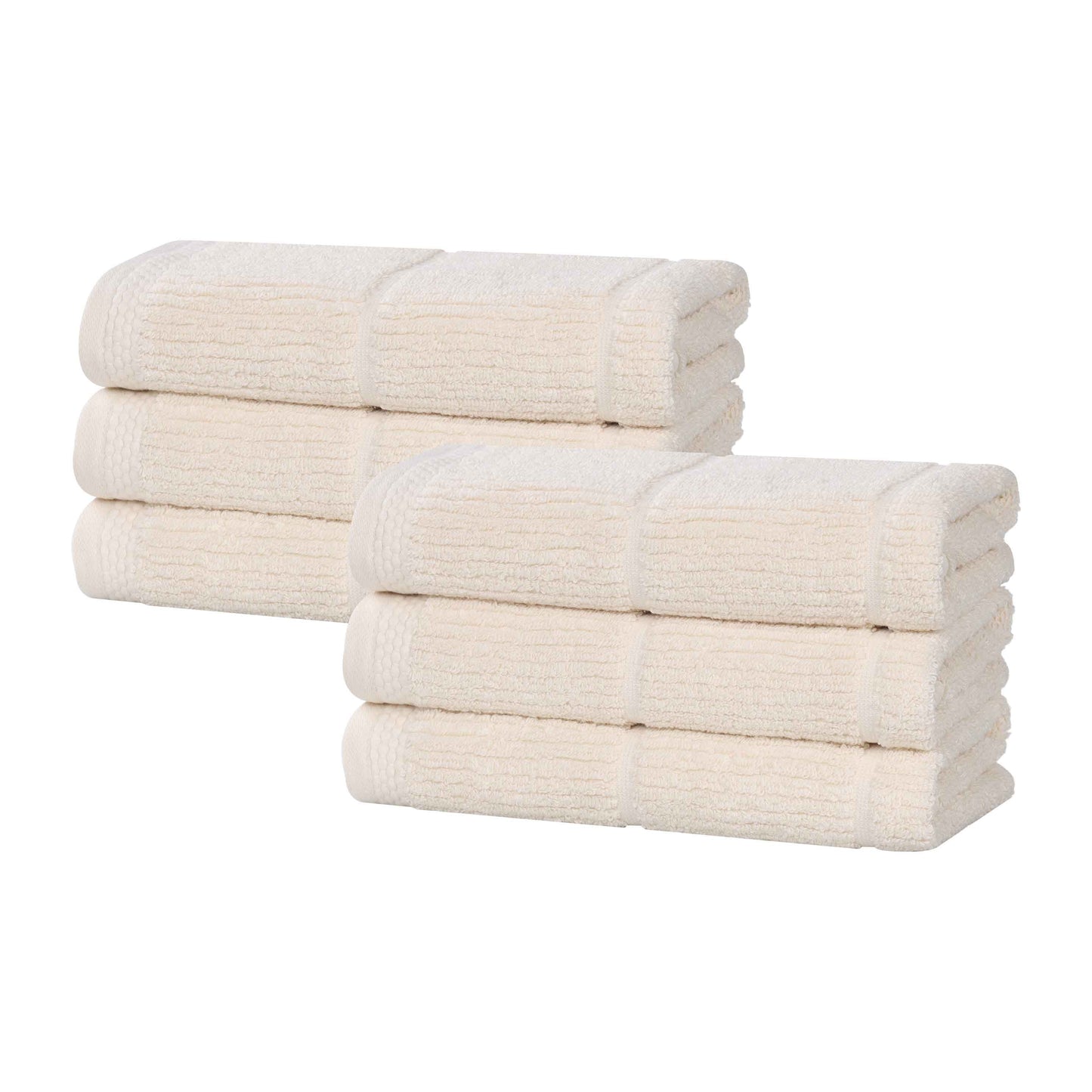 Superior "Milo" Smart Twist Viscose Cotton Blend Set of 6 Hand Towels