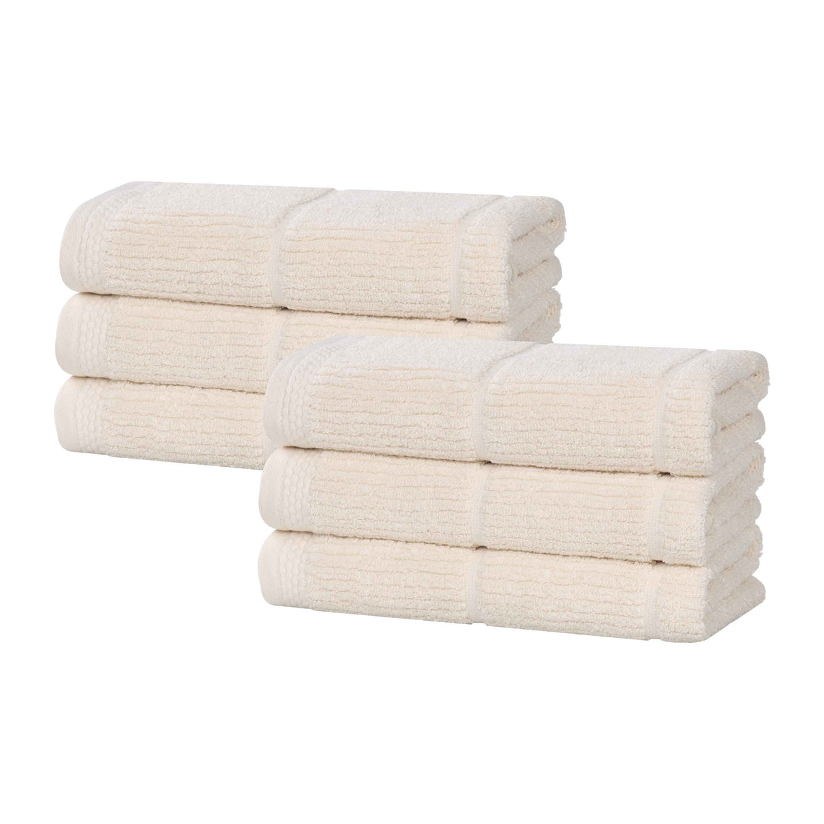 Superior "Milo" Smart Twist Viscose Cotton Blend Set of 6 Hand Towels