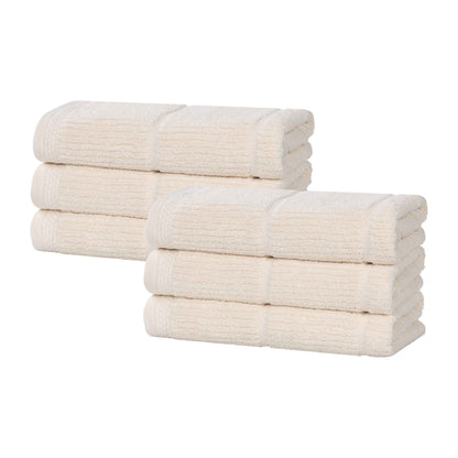 Superior "Milo" Smart Twist Viscose Cotton Blend Set of 6 Hand Towels