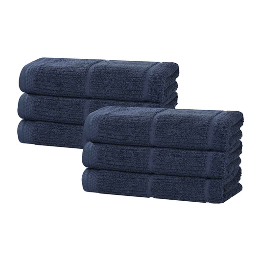 Superior "Milo" Smart Twist Viscose Cotton Blend Set of 6 Hand Towels