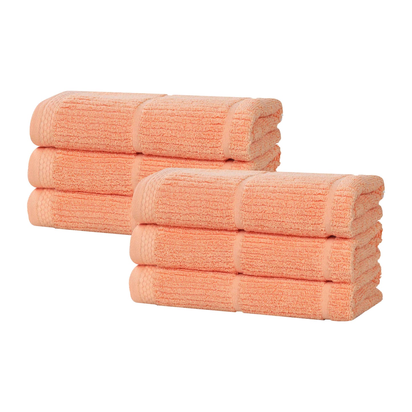 Superior "Milo" Smart Twist Viscose Cotton Blend Set of 6 Hand Towels