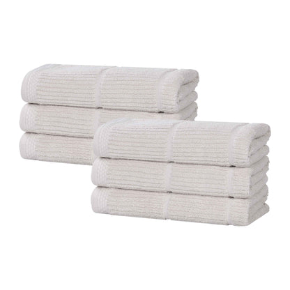 Superior "Milo" Smart Twist Viscose Cotton Blend Set of 6 Hand Towels