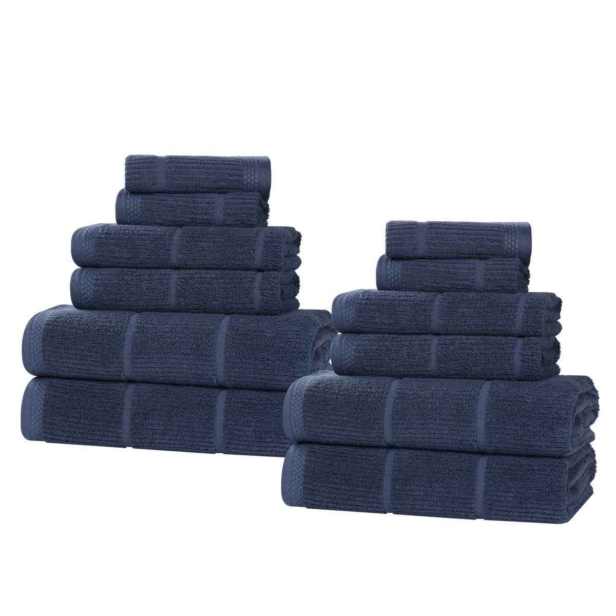 Superior "Milo" Smart Twist Viscose Cotton Blend 12-Piece Towel Set