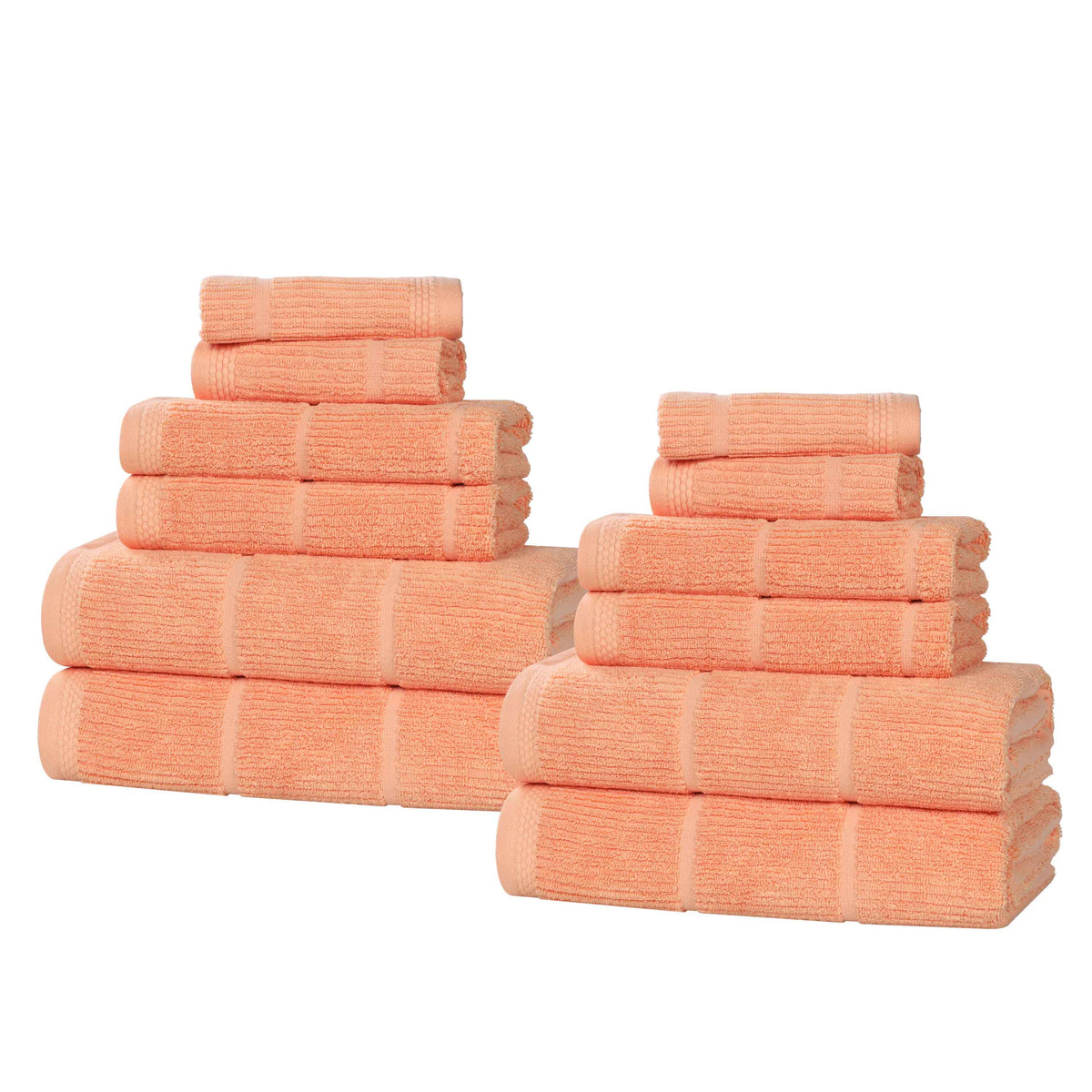 Superior "Milo" Smart Twist Viscose Cotton Blend 12-Piece Towel Set