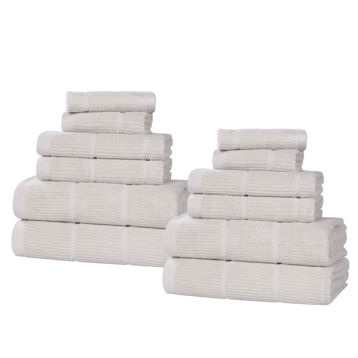 Superior "Milo" Smart Twist Viscose Cotton Blend 12-Piece Towel Set