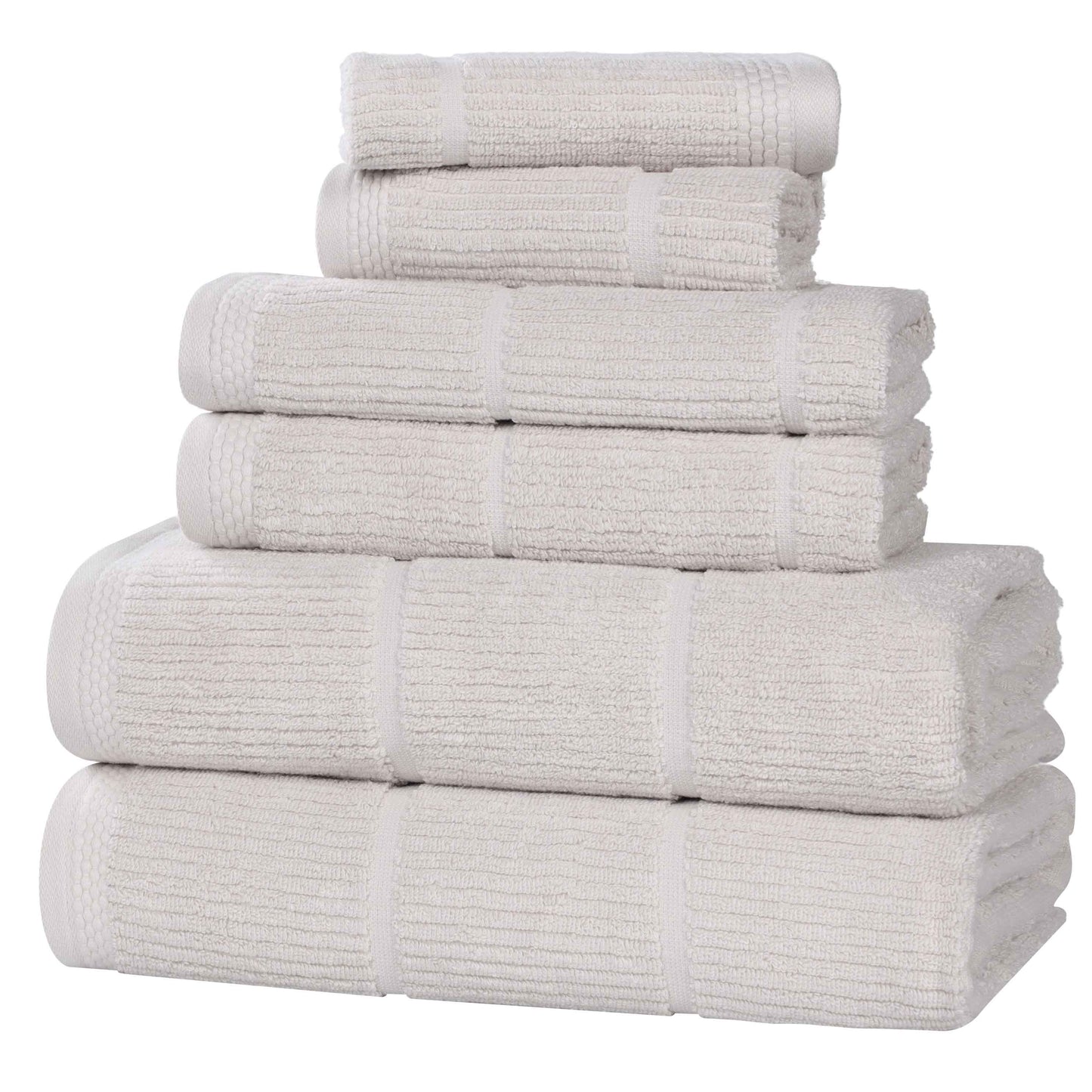 Superior "Milo" Smart Twist Viscose Cotton Blend 6-Piece Towel Set