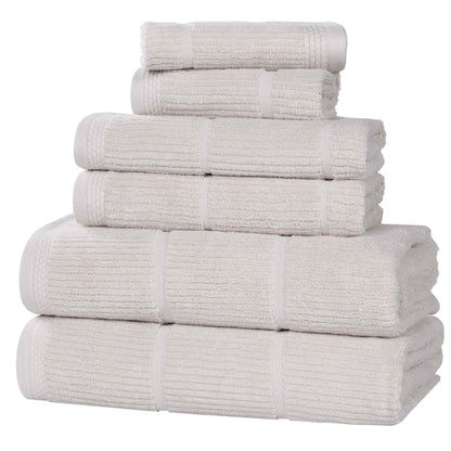 Superior "Milo" Smart Twist Viscose Cotton Blend 6-Piece Towel Set