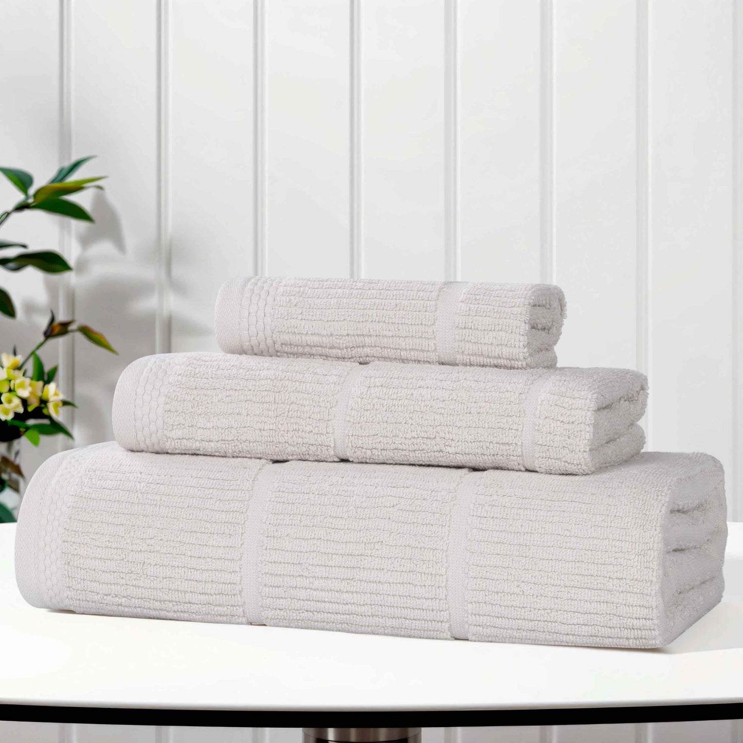 Superior "Milo" Smart Twist Viscose Cotton Blend 3-Piece Towel Set