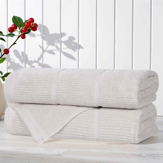 Superior "Milo" Smart Twist Viscose Cotton Blend Set of 2 Bath Towels