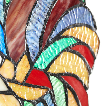 Tiffany-Style Lighting 15.25" Rusty the Rooster Stained Glass Window Panel