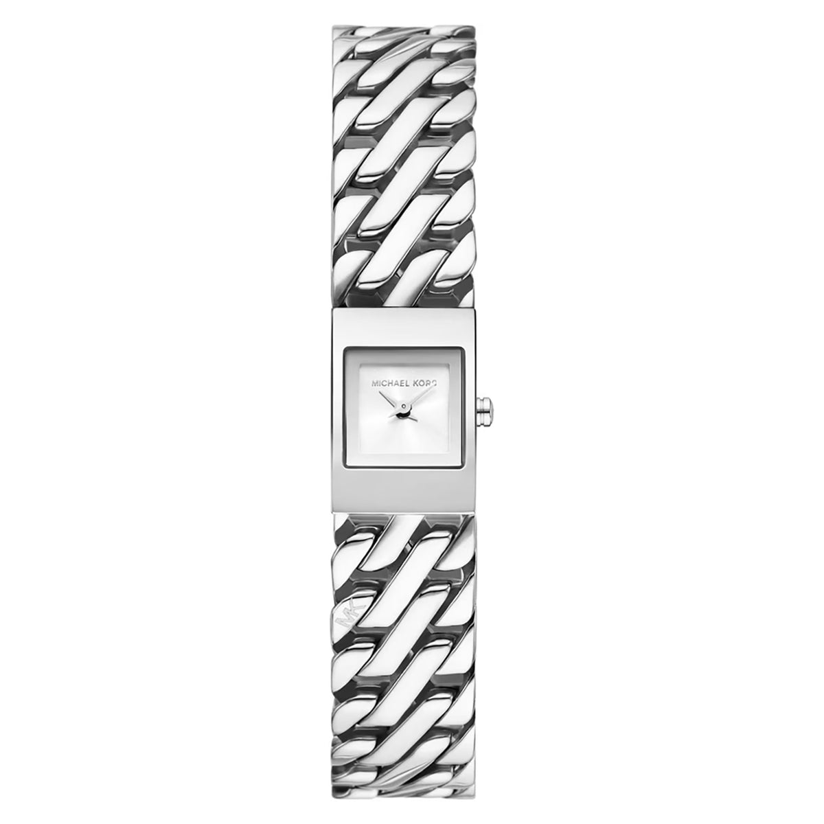 Michael Kors Women's 14mm Darrington Quartz Silvertone Curb Link Bracelet Watch