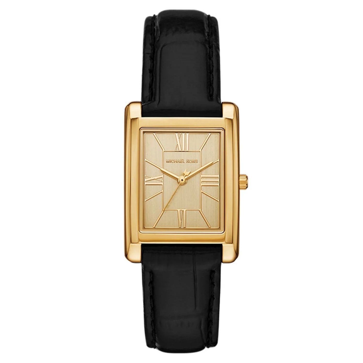 Michael Kors Women's 26mm Essex Quartz Rectangle Leather Strap