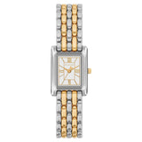 Michael Kors Women's 26mm Essex Quartz Rectangle Two-Tone Bracelet Watch