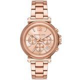 Michael Kors Women's 40mm Maren Quartz Chronograph Rosetone Bracelet Watch