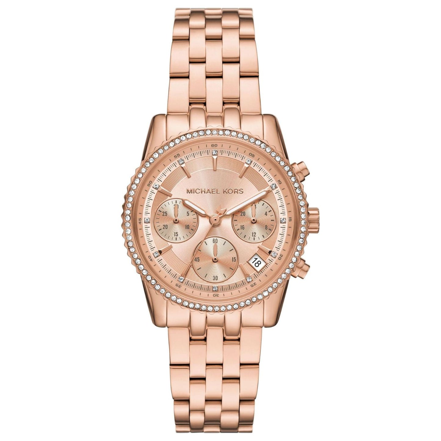 Michael Kors Women's 35mm Bryant Quartz Chronograph Crystal Bezel Bracelet Watch