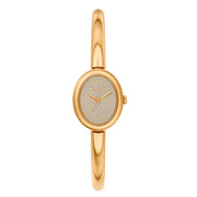 Michael Kors Women's 21mm Maude Quartz Crystal Pave Polished Cuff Bracelet Watch
