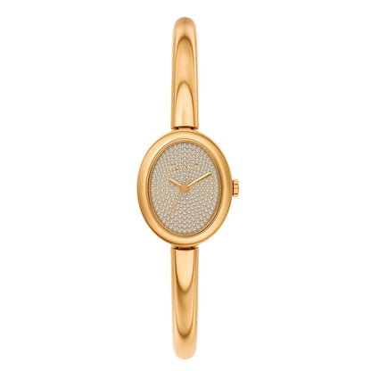 Michael Kors Women's 21mm Maude Quartz Crystal Pave Polished Cuff Bracelet Watch