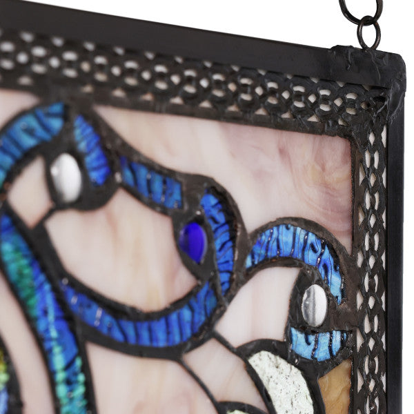 Tiffany-Style Lighting 26" Victorian-Inspired Stained Glass Window Panel