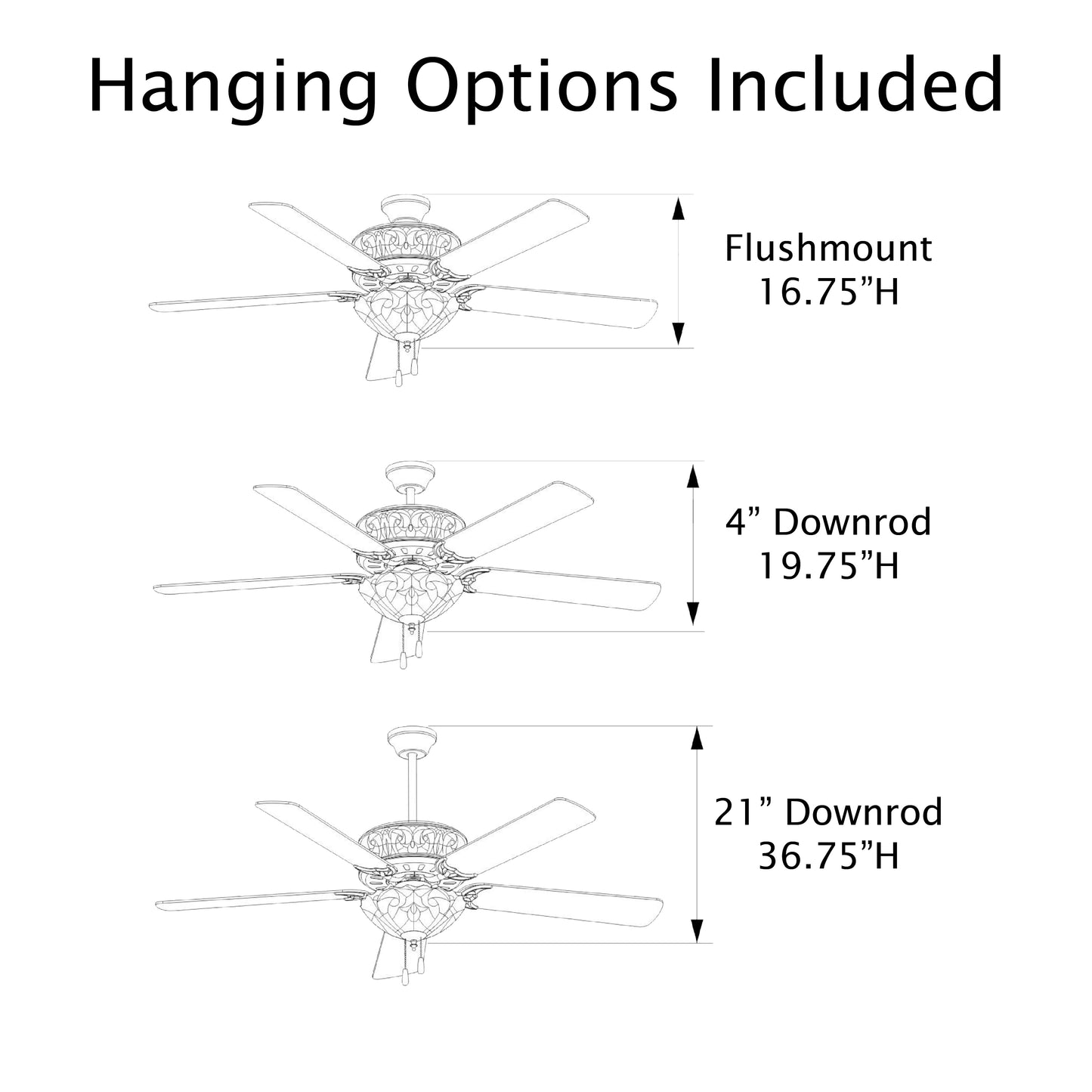 Tiffany-Style Lighting 52" LED Stained Glass Magna Carta Ceiling Fan with Remote Control