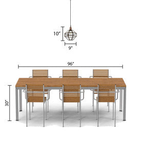 Tiffany-Style Lighting 9" Bettany Bohemian Clear Globe Shade Pendant Light
