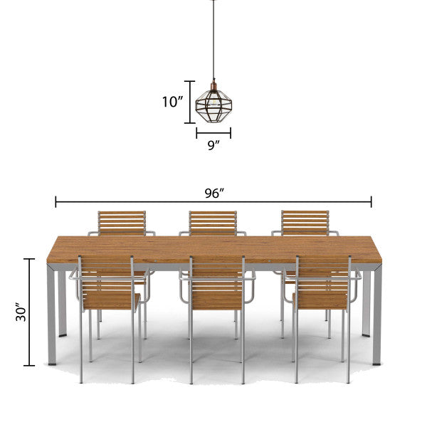 Tiffany-Style Lighting 9" Bettany Bohemian Clear Globe Shade Pendant Light