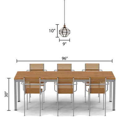 Tiffany-Style Lighting 9" Bettany Bohemian Clear Globe Shade Pendant Light