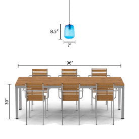 Tiffany-Style Lighting 7" Leah Retro Handblown Glass Globe Shade Pendant