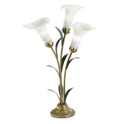 Tiffany-Style Lighting 23.5" Hand Blown Glass 3 Calla Lily Uplight Accent Lamp