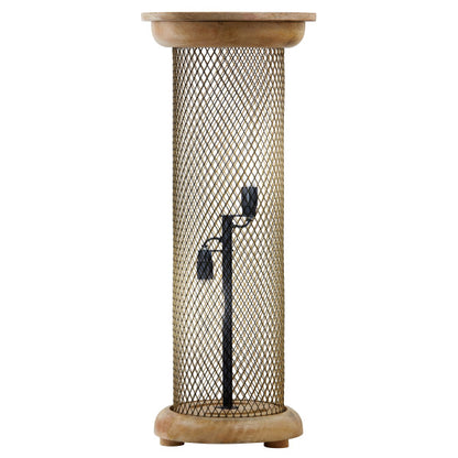 Tiffany-Style Lighting 23" Zachary Mesh Metal Pedestal Floor Lamp