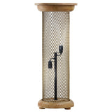 Tiffany-Style Lighting 23" Zachary Mesh Metal Pedestal Floor Lamp