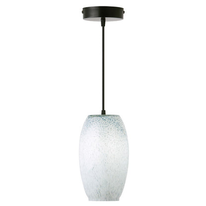 Tiffany-Style Lighting 6" Handcrafted Glam Elongated Dome Shade Pendant