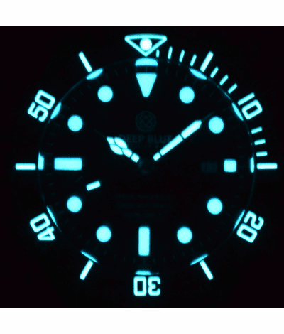 Deep Blue 42mm Ocean Mariner 300 Swiss Automatic Ceramic Lume Bezel Bracelet Watch